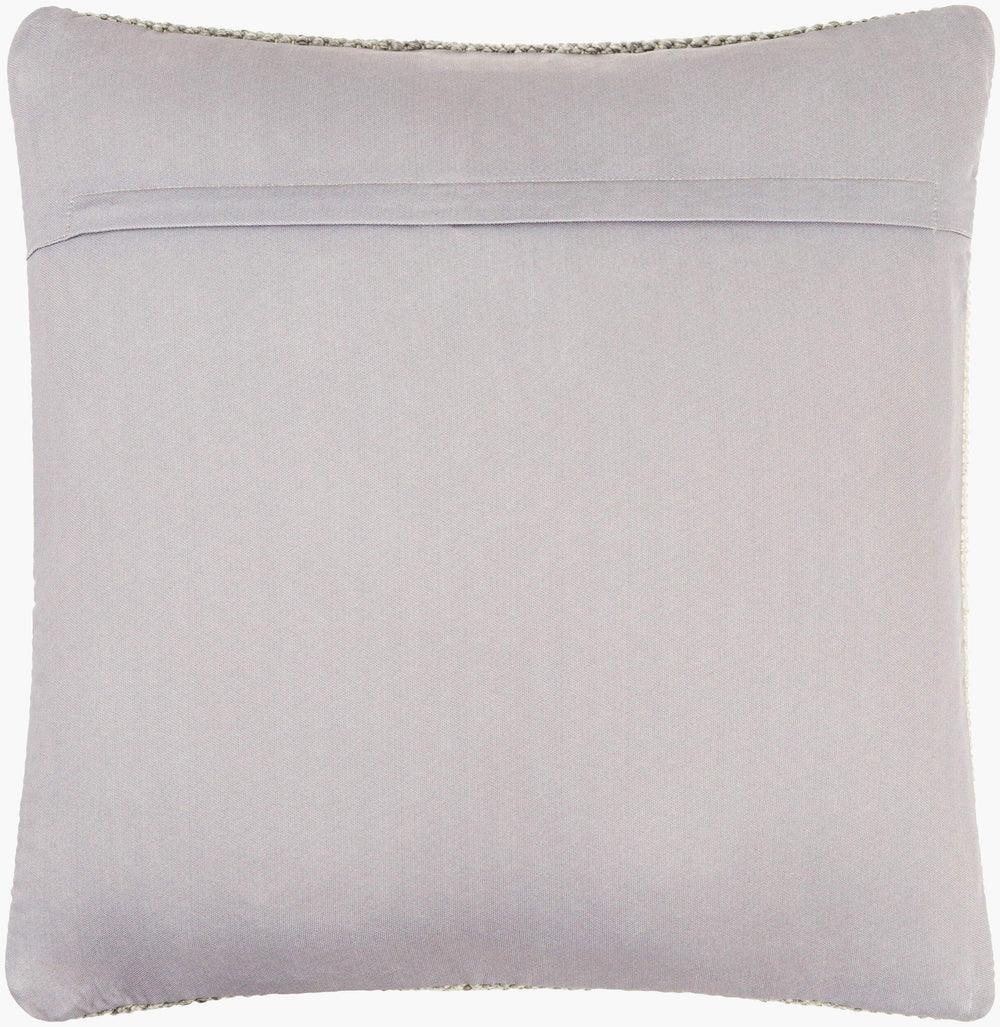 Surya Latvia 18"X18" Cottage Charm Accent Pillow For Indoor & Outdoor Use – Durable, Easy Care, Stylish! Ivory Recycled Pet Yarn,Polyester Lav001-1818d