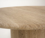 VIG Furniture Modrest Lavaca - Modern Travertine Marble Round Coffee Table VGBR-SBA-4800-CTSM