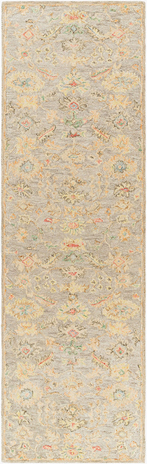 Surya Lazio 2'6" X 8' Handmade Wool Area Rug – Timeless Elegance, High/Low Texture, Perfect For Any Room Rust Wool Laz2301-268