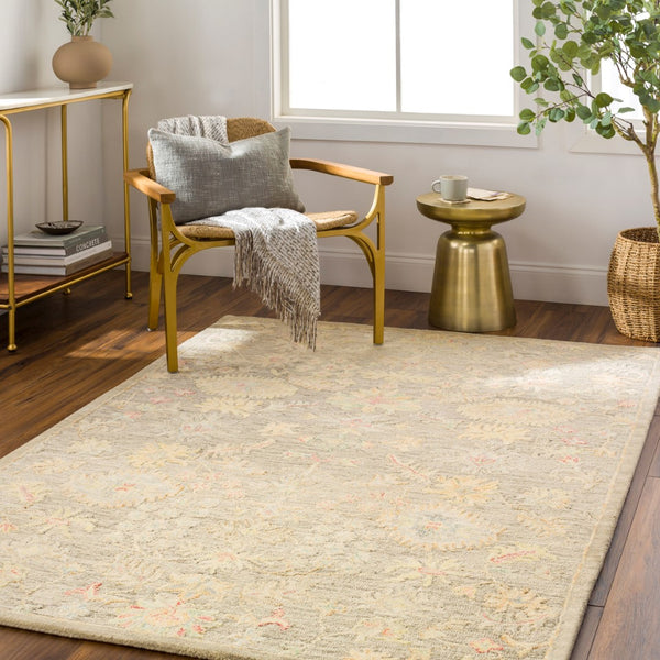 Surya Lazio 2'6" X 8' Handmade Wool Area Rug – Timeless Elegance, High/Low Texture, Perfect For Any Room Rust Wool Laz2301-23