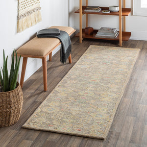 Surya Lazio 2'6" X 8' Handmade Wool Area Rug – Timeless Elegance, High/Low Texture, Perfect For Any Room Rust Wool Laz2301-268