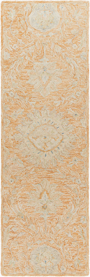 Surya Lazio 2'6" X 8' Handmade Wool Area Rug – Timeless Elegance, High/Low Texture, Perfect For Any Room Rust Wool Laz2303-268