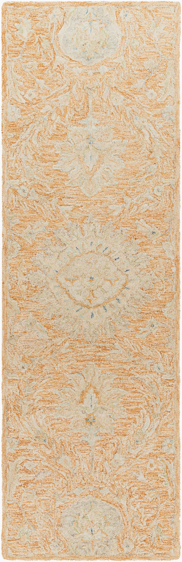 Surya Lazio 2'6" X 8' Handmade Wool Area Rug – Timeless Elegance, High/Low Texture, Perfect For Any Room Rust Wool Laz2303-268
