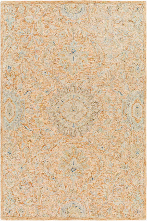 Surya Lazio 2'6" X 8' Handmade Wool Area Rug – Timeless Elegance, High/Low Texture, Perfect For Any Room Rust Wool Laz2303-23