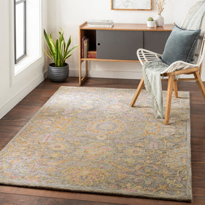Surya Lazio 2'6" X 8' Handmade Wool Area Rug – Timeless Elegance, High/Low Texture, Perfect For Any Room Rust Wool Laz2306-23