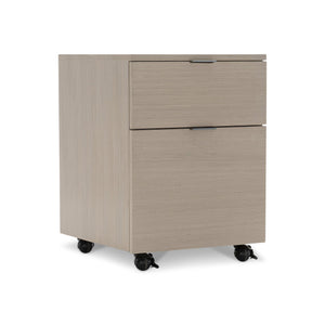 Bernhardt Bernhardt Transitional Paloma 2-Drawer File Cabinet In Linear Grey Wood-Grain With Casters, Sleek Storage (96) D13505