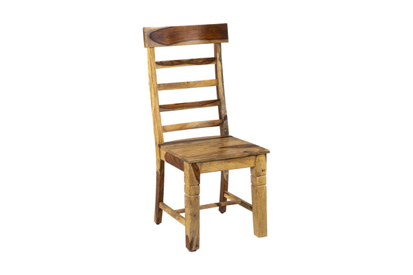 Porter Designs Porter Taos Solid Sheesham Wood Ladderback Dining Chair - Artisan-made Elegance For Your Space Natural Wood 07-196-02-9017