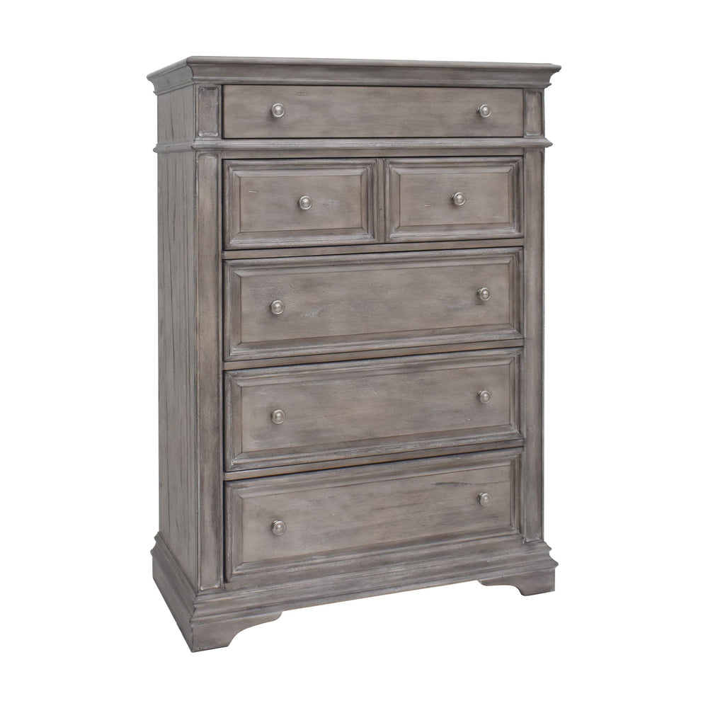 English Elm Steve Silver - Highland Chest in Waxed Driftwood Finish – Vintage Tufted Styling, Pewter Hardware, Solid Wood Storage B081P157094