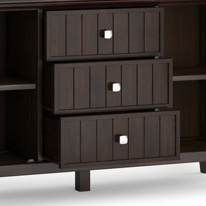 English Elm Bedford Sideboard Buffet - Handcrafted Dark Tobacco Brown Storage With Timeless Transitional Style B136P158488