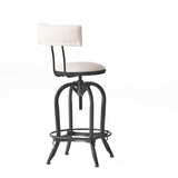 Christopher Knight Home® - Noble House - Vlippu Modern Industrial Upholstered Adjustable Height Swivel Barstool