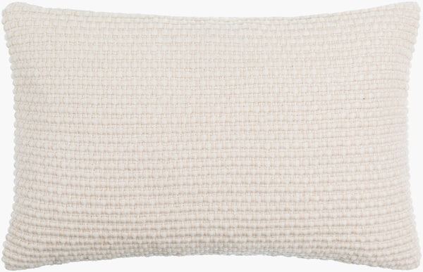 Surya Lynchburg 14"L X 22"W Lumbar Pillow - Luxurious Linen Blend For Stylish Comfort In Any Room Ivory Wool,Cotton,Linen,Cotton Lbg001-1422
