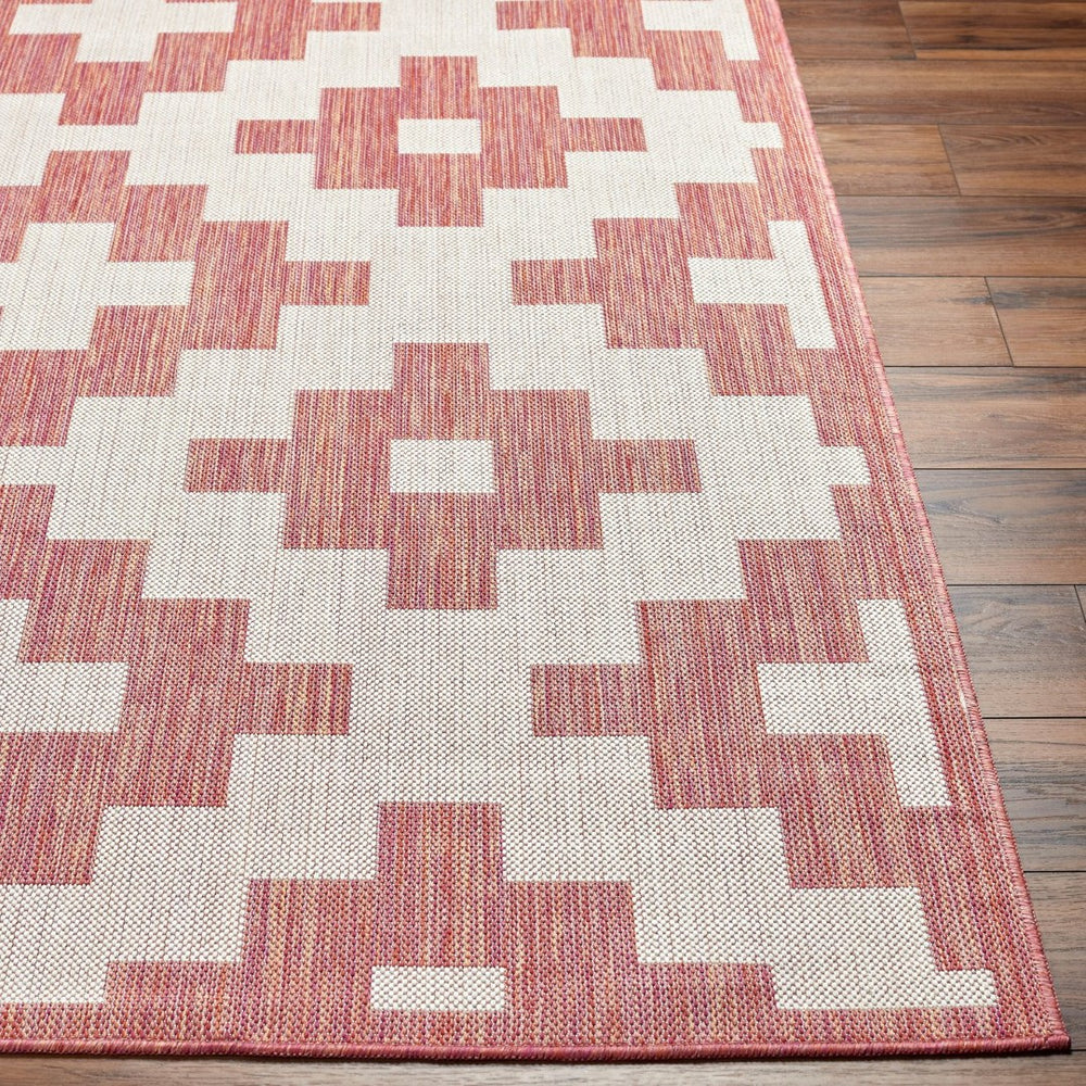 Livabliss Long Beach Moroccan Flatweave Runner Polypropylene Rug for Hallways and Entryways Rust, Ivory 2'7" x 7'3" LBH2309-2773