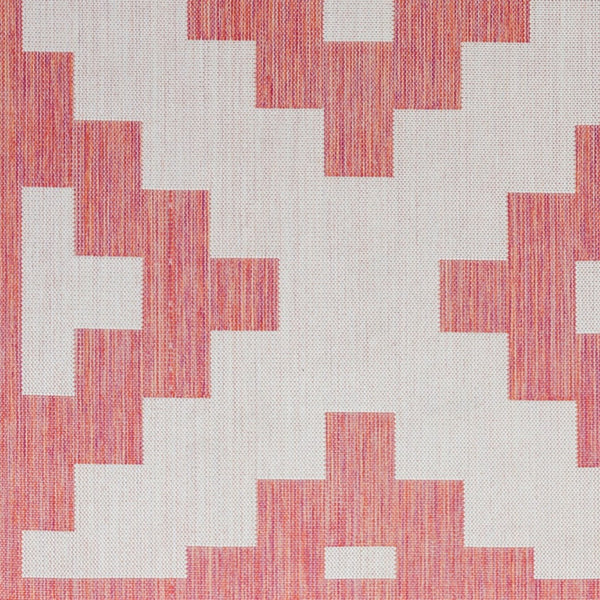 Livabliss Long Beach Moroccan Flatweave Runner Polypropylene Rug for Hallways and Entryways Rust, Ivory 5'3" x 7' LBH2309-537