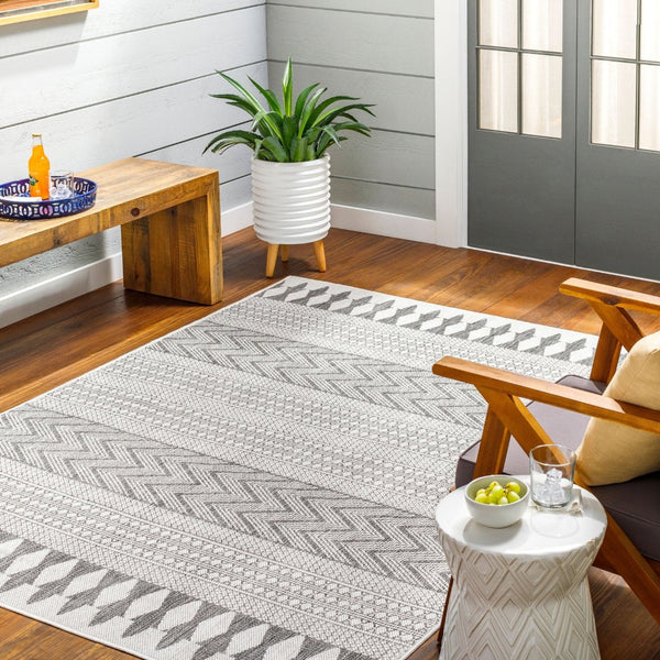 Livabliss Long Beach Global Flatweave Polypropylene Area Rug for Patios Entryways Living Rooms LBH2321-537