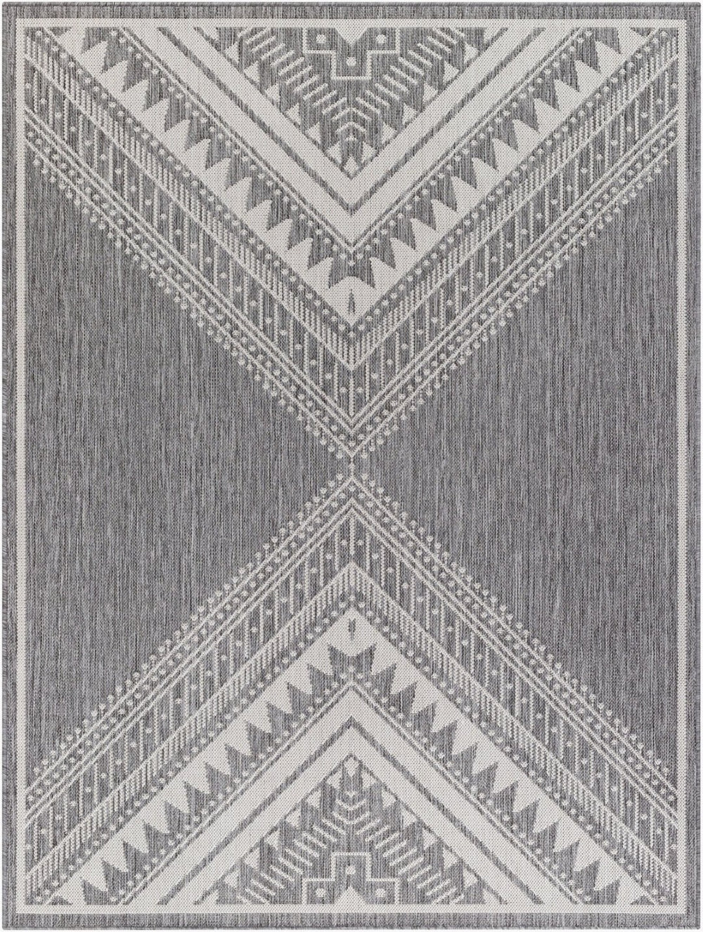 Livabliss Long Beach Moroccan Geometric Flatweave Polypropylene Rug for Indoor Outdoor Living LBH2337-537
