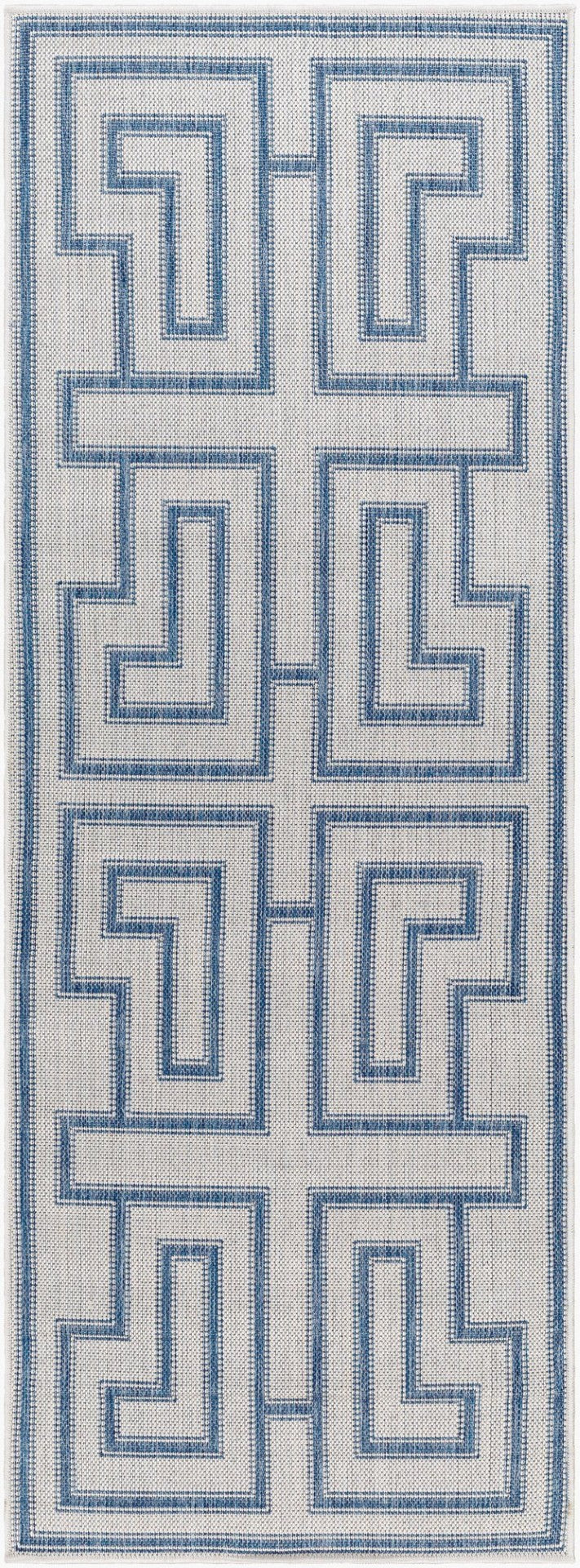 Livabliss Long Beach Moroccan Geometric Runner Rug Polypropylene Hallway Entryway Indoor Outdoor LBH2344-2773
