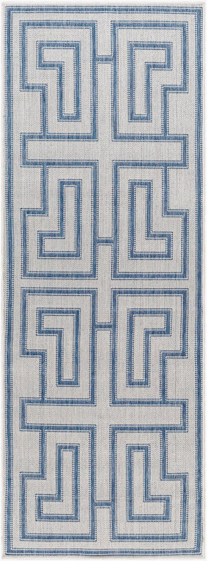Livabliss Long Beach Moroccan Geometric Runner Rug Polypropylene Hallway Entryway Indoor Outdoor LBH2344-2773