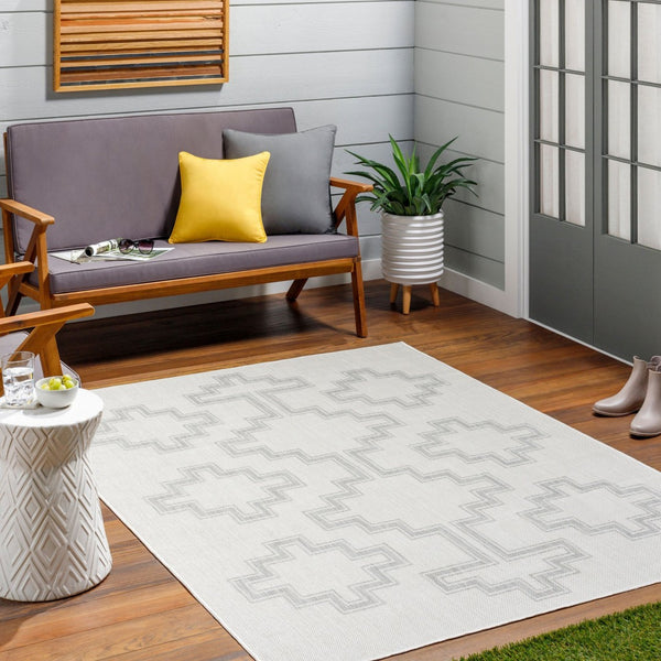 Livabliss Long Beach Moroccan Geometric Flatweave Polypropylene Rug for Indoor Outdoor Use LBH2346-537