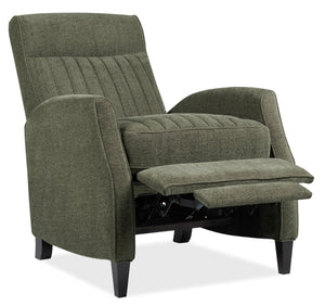 Hooker Furniture Denver Push Back Recliner Channeled Polyester Upholstery Tapered Wood Legs Lounge RC843-PB-429