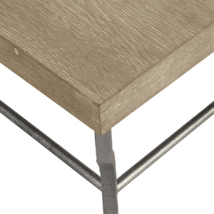 Bernhardt Bernhardt Tribeca Cocktail Table — 44" Wire‑Brushed Aurum Oak Top With Textured Barlow Steel Legs 333022