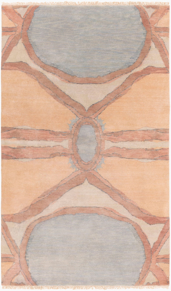 Surya Libra One Lbo-1001 Handmade 2' X 3' Wool Rug - Unique Fringe Design, Crafted In India, Timeless Style Beige Wool Lbo1001-23