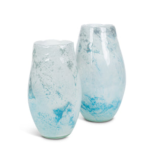 Sea Breeze Artisan Glass Vases, Set of 2 ECL95448 Park Hill