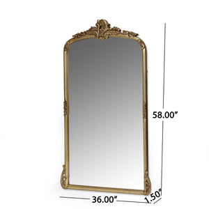 English Elm Christopher Knight Home® - OVERMANTLE Handcrafted Antique Gold Over Mantle Mirror with Carved Frame, Tempered Glass, 58"H 71466.00