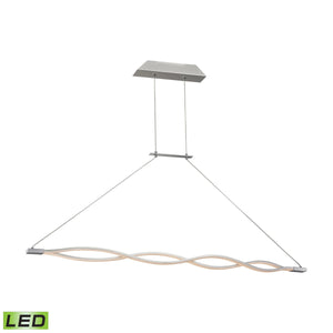 Twist 2'' Wide 2-Light Linear Chandelier - Aluminum LC1350-10-98 Elk Lighting