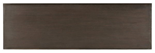 Hooker Furniture Curata Midnight White Oak Buffet Credenza With Brushed Brass Pulls, 64"W Modern Storage Elegance 1600-75900-DKW