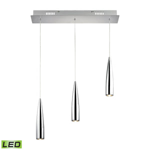 Century 5'' Wide 3-Light Mini Pendant - Chrome LC703-15-15 Elk Lighting