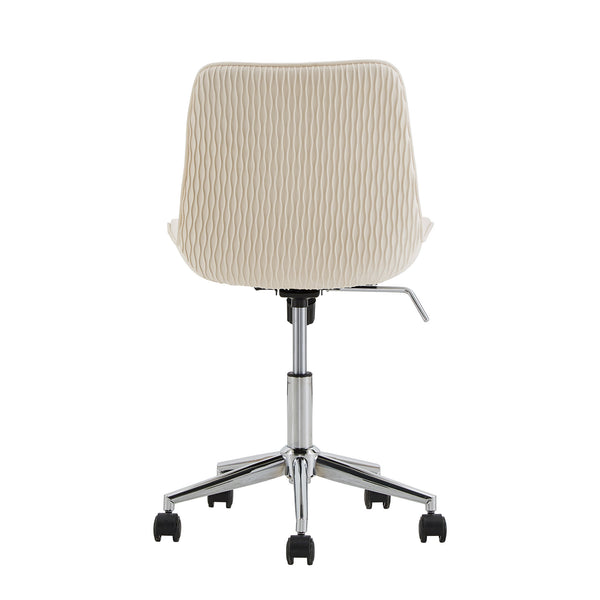 Homelegance By Top-Line Caspian Velvet Ripple Pattern Office Chair Beige Velvet