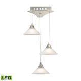 Cono 12'' Wide 3-Light Mini Pendant - Satin Nickel LCA103-10-16M Elk Lighting