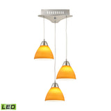 Piatto 11'' Wide 3-Light Mini Pendant - Satin Nickel LCA303-8-16M Elk Lighting