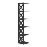 Homelegance By Top-Line Julius X-Frame 5-Shelf Bookcase Black Rubberwood