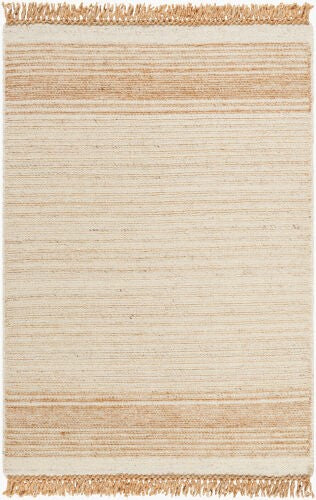 Surya Lucie Handmade 2' X 3' Wool Rug With Playful Fringe - Stylish, Durable, Easy Maintenance For Any Space Ivory Wool Lce2300-810