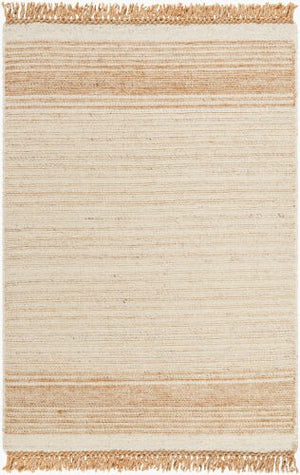 Surya Lucie Handmade 2' X 3' Wool Rug With Playful Fringe - Stylish, Durable, Easy Maintenance For Any Space Ivory Wool Lce2300-810