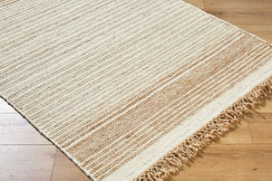 Surya Lucie Handmade 2' X 3' Wool Rug With Playful Fringe - Stylish, Durable, Easy Maintenance For Any Space Ivory Wool Lce2300-810