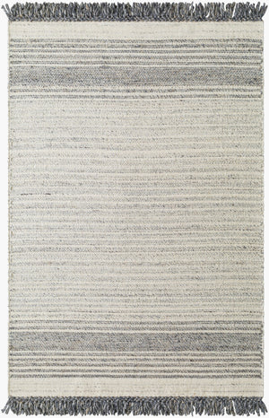 Surya Lucie Handmade 2' X 3' Wool Rug With Playful Fringe - Stylish, Durable, Easy Maintenance For Any Space Ivory Wool Lce2301-23