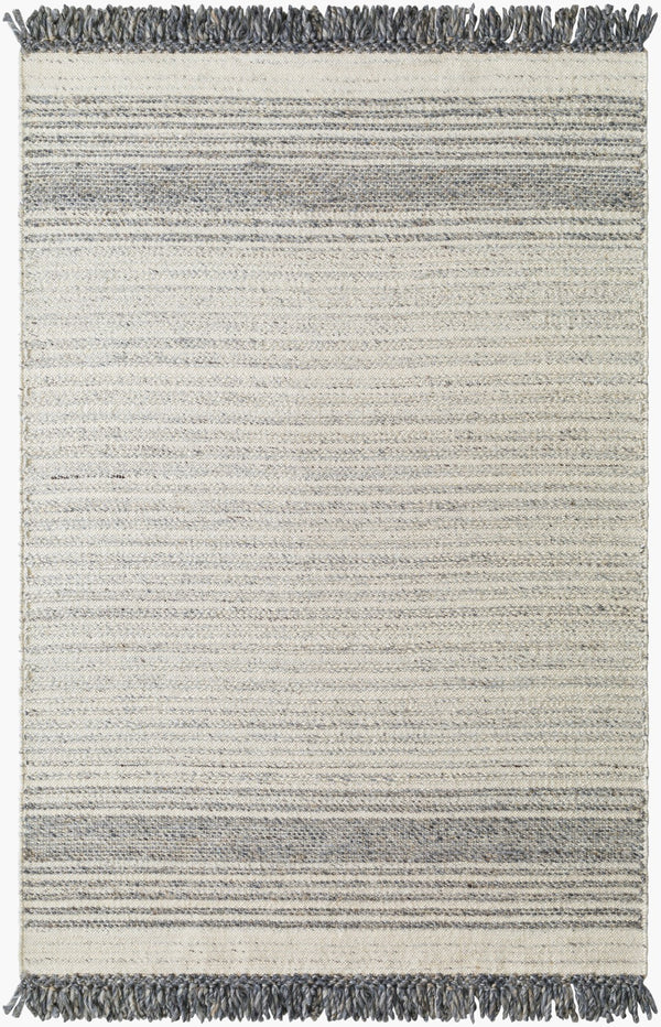Surya Lucie Handmade 2' X 3' Wool Rug With Playful Fringe - Stylish, Durable, Easy Maintenance For Any Space Ivory Wool Lce2301-23