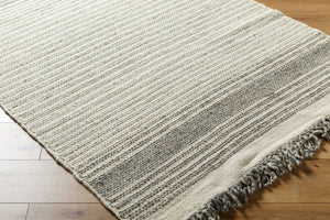 Surya Lucie Handmade 2' X 3' Wool Rug With Playful Fringe - Stylish, Durable, Easy Maintenance For Any Space Ivory Wool Lce2301-23