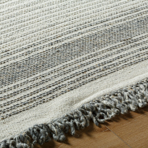 Surya Lucie Handmade 2' X 3' Wool Rug With Playful Fringe - Stylish, Durable, Easy Maintenance For Any Space Ivory Wool Lce2301-23