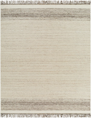 Surya Lucie Handmade 2' X 3' Wool Rug With Playful Fringe - Stylish, Durable, Easy Maintenance For Any Space Ivory Wool Lce2302-810
