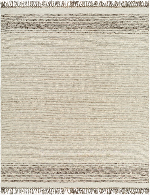 Surya Lucie Handmade 2' X 3' Wool Rug With Playful Fringe - Stylish, Durable, Easy Maintenance For Any Space Ivory Wool Lce2302-810