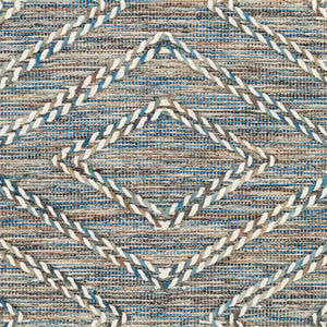 Surya Lucia Handmade 27" X 45" Cottage-style Rug - Elegant Fringe, High/Low Texture, Perfect For Cozy Homes! Blue Wool,Polyester Lci2301-268