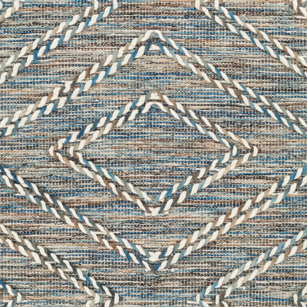 Surya Lucia Handmade 27" X 45" Cottage-style Rug - Elegant Fringe, High/Low Texture, Perfect For Cozy Homes! Blue Wool,Polyester Lci2301-268