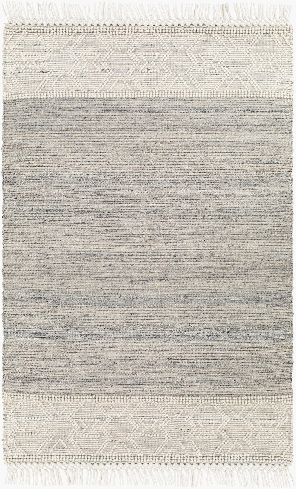 Livabliss Lucia Handwoven Wool Blend Cottage Area Rug with Fringe for Entryways and Bedrooms LCI2302-2339