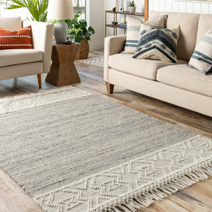 Livabliss Lucia Handwoven Wool Blend Cottage Area Rug with Fringe for Entryways and Bedrooms LCI2302-2339
