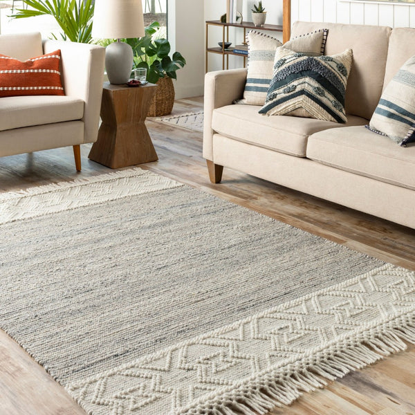 Livabliss Lucia Handwoven Wool Blend Cottage Area Rug with Fringe for Entryways and Bedrooms LCI2302-2339