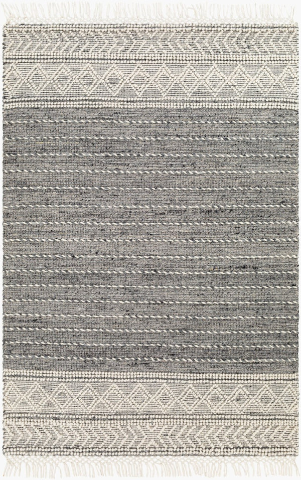 Livabliss Lucia Handwoven Wool Blend Flat Weave Accent Rug with Fringe for Entryway or Bedroom LCI2304-2339