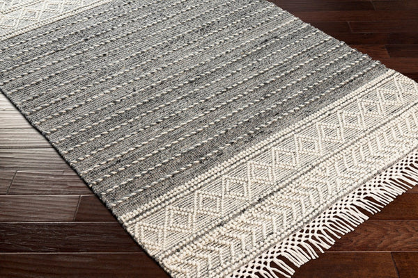 Livabliss Lucia Handwoven Wool Blend Flat Weave Accent Rug with Fringe for Entryway or Bedroom LCI2304-2339